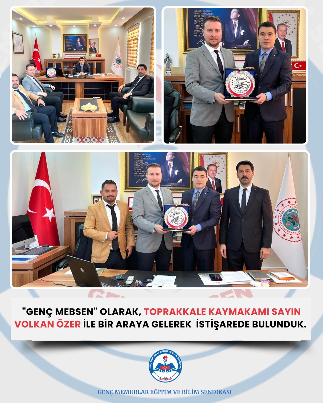 "GENÇ MEBSEN" OLARAK, TOPRAKKALE KAYMAKAMI SAYIN VOLKAN ÖZER İLE BİR ARAYA GELEREK İSTİŞAREDE BULUNDUK.