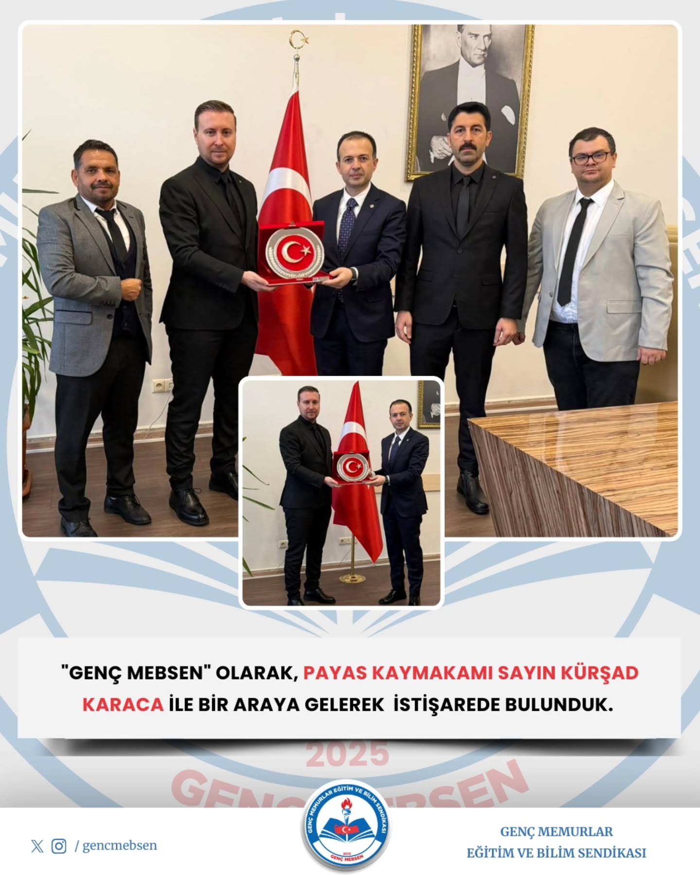 Genç MEBSEN olarak Payas Kaymakamı Sayın Kürşad Karaca’yı makamında ziyaret ettik.