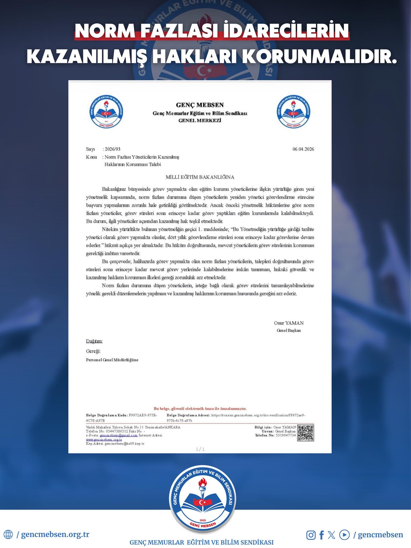 Norm Fazlası İdarecilerin Kazanılmış Hakları Korunmalıdır