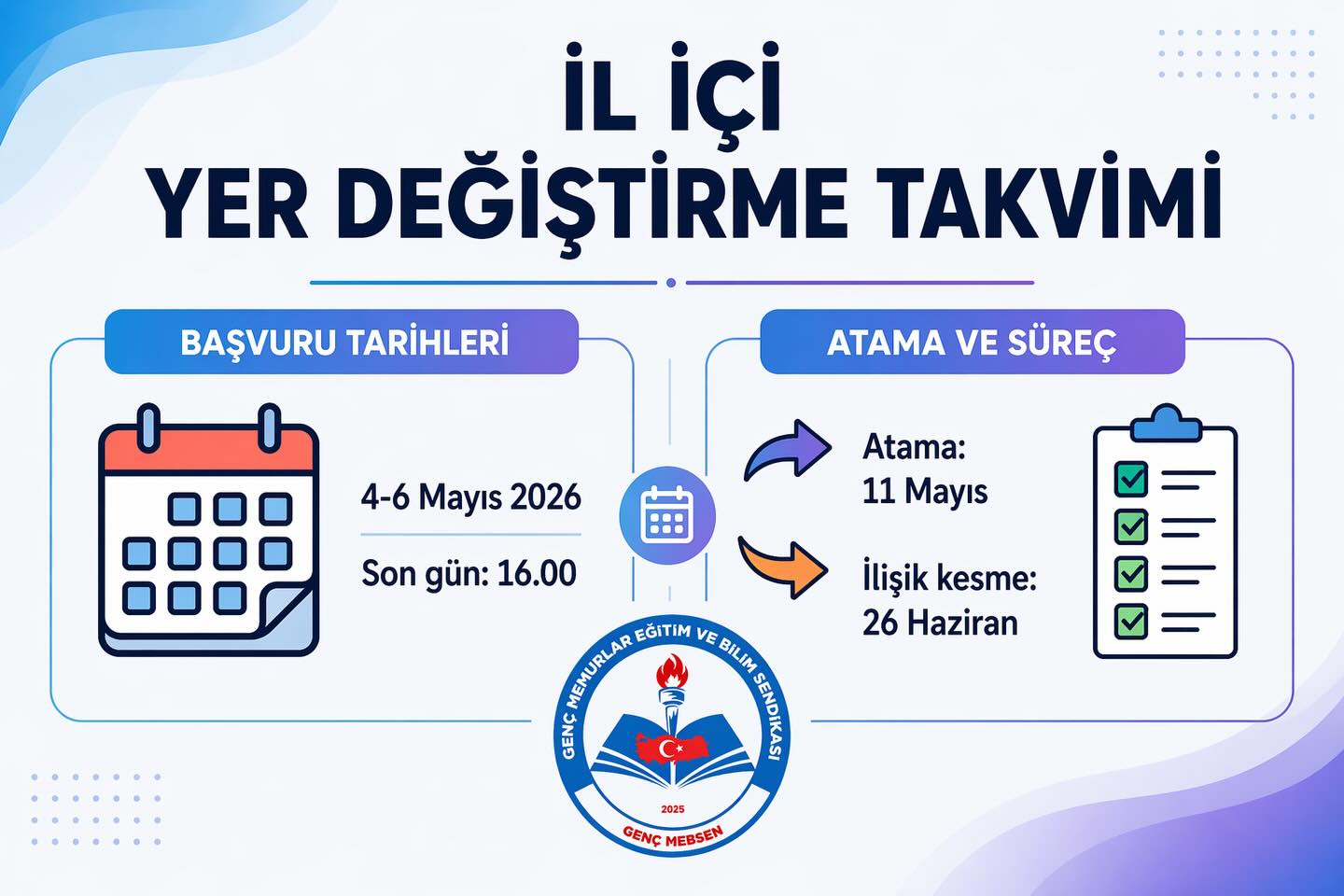 Öğretmenlerin 2026 Yılı İl İçi İsteğe Bağlı Yer Değiştirme Takvimi Açıklandı