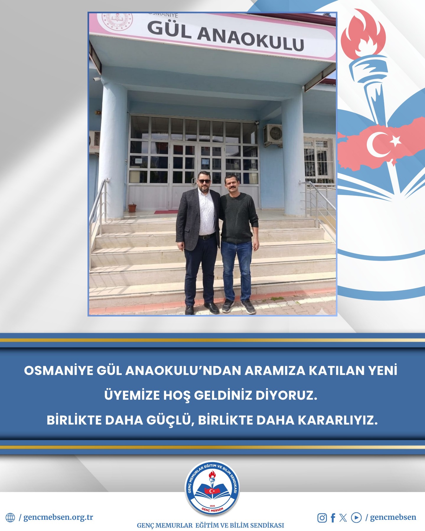 Osmaniye Gül Anaokulundan Aramıza Katılan Yeni Üyemizle Birlikte Dünden Daha Güçlüyüz