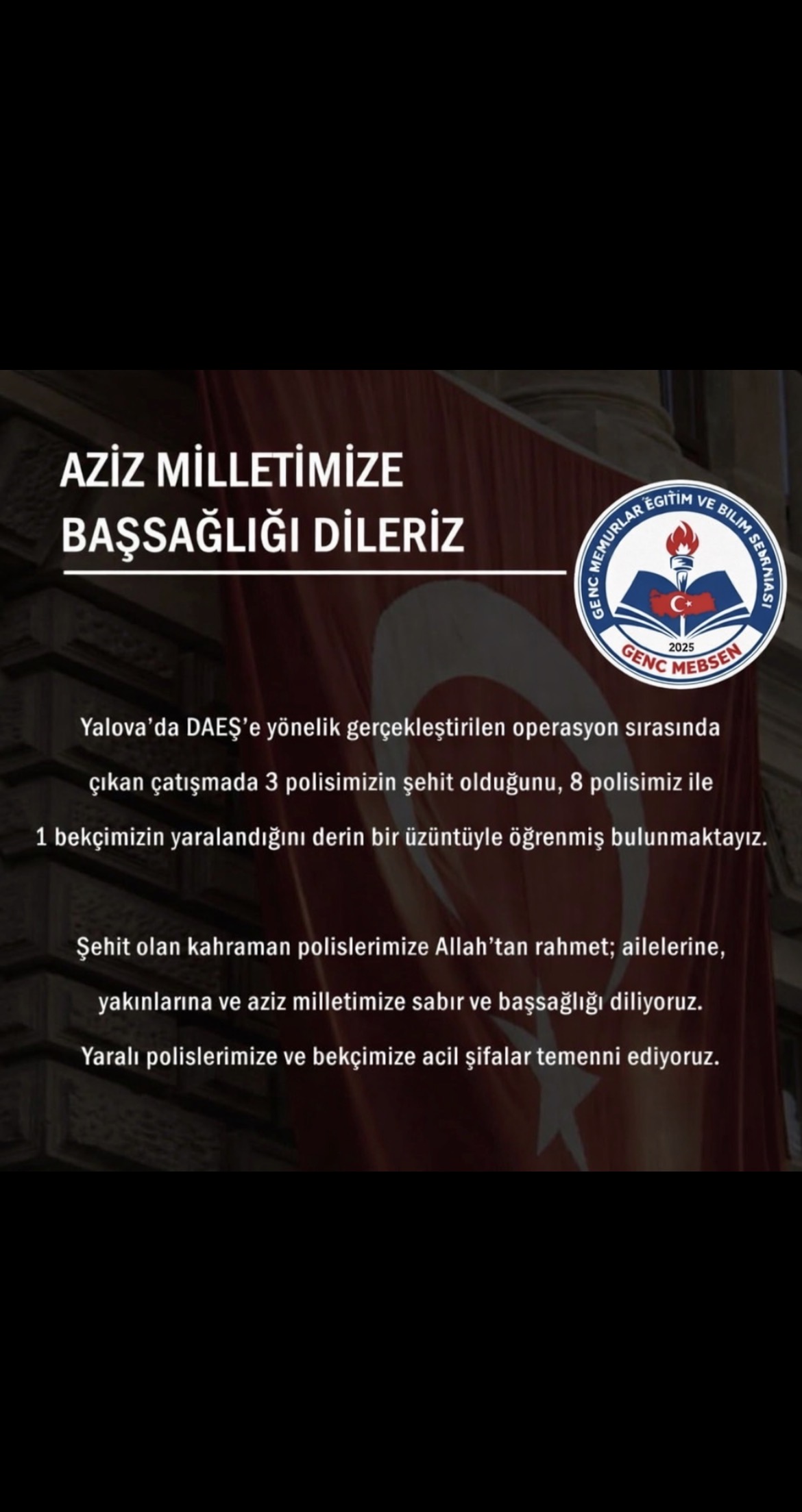 AZİZ MİLLETİMİZİN BAŞI SAĞOLSUN